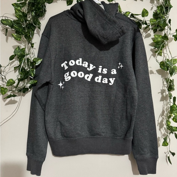 Champion Men's Gray Hoodie with Smiley Face - Picture 1 of 6